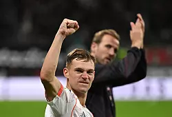 Joshua Kimmich schwärmte von Teamkollege Luis Díaz. - © Arne Dedert/dpa