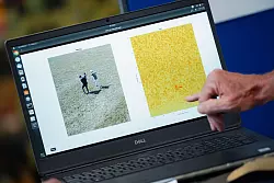 Die Radarsensoren halten Bewegungen und Handlungen mittels Farbspektren und Wellenlinien fest. - &copy; Marius Becker/dpa