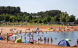 Der 2-Meter-Fisch war im Brombachsee unterwegs, ein Polizist erschoss ihn. (Archivfoto) - © Daniel Karmann/dpa