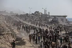 Die UN und andere Hilfsorganisationen üben scharfe Kritik am Verteilmechanismus für humanitäre Hilfe in Gaza. - © Omar Ashtawy/APA Images via ZUMA Press Wire/dpa