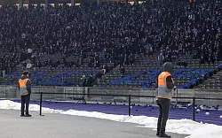 Protest der Hertha-Fans im Olympiastadion. - &copy; Andreas Gora/dpa