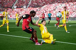 Leverkusen kam gegen defensiv gut stehende Berliner kaum zu gefährlichen Torchancen. - © Bernd Thissen/dpa