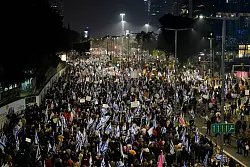 In Israel kam es wegen der umstrittenen Justizreform immer wieder zu Protesten. - &copy; Tsafrir Abayov/AP/dpa