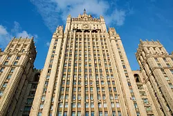 Das russische Außenministerium, in dem der deutsche Botschafter vorsprechen musste. (Archivbild) - © Bernd Thissen/dpa