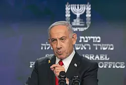 Israels Premier Netanjahu sieht in der Hamas das gr&ouml;&szlig;te Hindernis f&uuml;r eine Waffenruhe. (Archivbild) - &copy; Ronen Zvulun/Pool Reuters/dpa