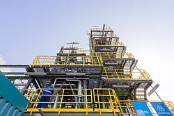 Blick auf die Gasreinigungsanlage. - © Rolf Vennenbernd/dpa