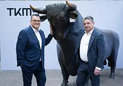 Am ersten Tag des B&ouml;rsenhandels ging es f&uuml;r die TKMS-Aktie aufw&auml;rts. - &copy; Boris Roessler/dpa