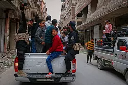 Viele Viertel in Syrien sind zerstört, auch in der Hauptstadt Damaskus. (Archivfoto) - © Omar Sanadiki/AP/dpa