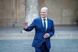 Am Rande des informellen Gipfels will sich Bundeskanzler Olaf Scholz voraussichtlich zu einem Gespr&auml;ch mit Italiens Ministerpr&auml;sidentin Giorgia Meloni treffen. - &copy; Kay Nietfeld/dpa