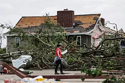 Im US-Staat Oklahoma erreichte einer der St&uuml;rme nach vorl&auml;ufigen Sch&auml;tzungen mindestens die Stufe drei von f&uuml;nf. - &copy; Mike Simons/Tulsa World via AP/dpa