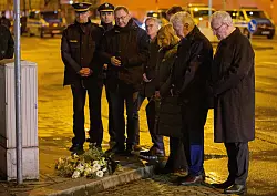 Bundesinnenministerin Nancy Faeser (SPD) hatte den Unglücksort am Abend besucht. - © Tizian Gerbing/dpa