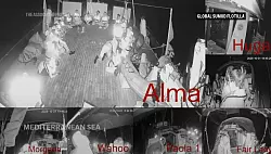 Israels Kriegsmarine hat Teile der Gaza-Flottille gestoppt, bevor sie mit ihren Hilfsg&uuml;tern den umk&auml;mpften Gazastreifen erreichen konnte. - &copy; -/Global Sumud Flottilla/AP/dpa