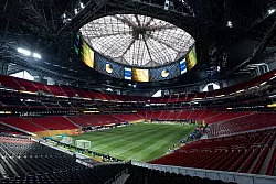 Überdacht und klimatisiert: Das Stadion in Atlanta ist hochmodern. (Archivbild) - © Sven Hoppe/dpa