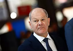 Freihandel statt Abschottung lautet Scholz\\\' Devise. - © Moritz Frankenberg/dpa