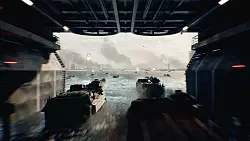 Landungsboote werden ausgesetzt in «Battlefield 6». - © Electronic Arts/dpa-tmn