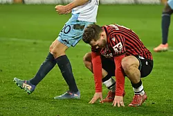 Hannovers Torjäger Benjamin Källman nach seinem vergebenen Strafstoß. - © Swen Pförtner/dpa