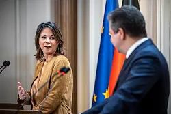 Au&szlig;enministerin Annalena Baerbock ist zu einem mehrt&auml;gigen Besuch in den Irak gereist. - &copy; Michael Kappeler/dpa