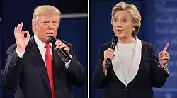 Donald Trump wurde 2016 zum ersten Mal zum US-Pr&auml;sidenten gew&auml;hlt - und setzte sich damals gegen Hillary Clinton durch. (Archivbild) - &copy; Gary He/EPA/dpa