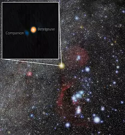 Der Stern Beteigeuze (engl. Betelgeuse) an einer Schulter des Sternbilds Orion hat wahrscheinlich einen Companion. - &copy; --/International Gemini Observatory/NOIRLab/NSF/AURA/dpa