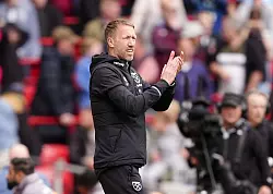 Graham Potter ist nicht mehr Trainer von West Ham United. - © Peter Byrne/PA Wire/dpa