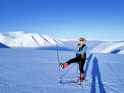 Für das Training war Rabea Rogge sogar in Spitzbergen unterwegs. - © privat/dpa