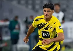 Darf auf seinen ersten Einsatz in der deutschen Fu&szlig;ball-Nationalmannschaft hoffen: Mahmoud Dahoud vom BVB. - &copy; Foto: Sven Hoppe/dpa