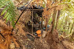 Das Camp war extrem gut versteckt. - &copy; NZ Police/dpa