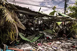 Auch zivile Geb&auml;ude wurden bei den mehrt&auml;gigen K&auml;mpfen zerst&ouml;rt. - &copy; Wissarut Weerasopon/ZUMA Press Wire/dpa