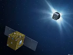 "Proba-3" startete im Dezember 2024 und soll zwei Jahre im Einsatz sein. - © P. Carril/ESA/dpa