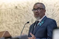 WHO-Chef Tedros kritisiert die Tabakindustrie scharf. (Archivbild) - &copy; Magali Girardin/KEYSTONE/dpa