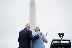 Der Besuch von Indiens Premier Modi bei US-Pr&auml;sident Biden ist umstritten. - &copy; Andrew Harnik/AP/dpa