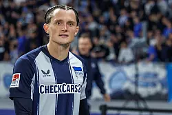 Auch Offensivspieler Fabian Reese kann Herthas Krise aktuell nicht beenden - © Andreas Gora/dpa
