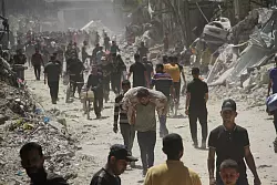 Das Jahr 2024 war geprägt von einer weiteren Eskalation des Krieges in Nahost mit massiven israelischen Militäroperationen im Gazastreifen und einer regionalen Ausweitung des Konflikts. (Archivfoto) - © Mahmoud Zaki/Xinhua/dpa