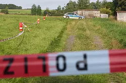 Der Fundort ist abgesperrt. - &copy; Thomas Frey/dpa