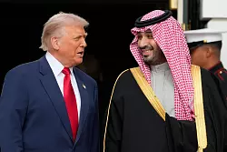 US-Pr&auml;sident Donald Trump empfing den saudischen Kronprinzen Mohammed bin Salman im Wei&szlig;en Haus. - &copy; Mark Schiefelbein/AP/dpa