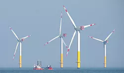 Ein Offshore-Windpark in der Nordsee. - &copy; Sina Schuldt/dpa