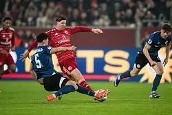 Fortunas Torj&auml;ger erzielte den Siegtreffer. - &copy; Marius Becker/dpa