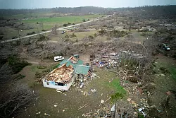 In Missouri starben mindestens zwölf Menschen infolge der Unwetter. - © Jeff Roberson/AP/dpa