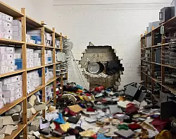 So sah es nach dem Einbruch aus. (Archivbild) - &copy; -/Polizei Gelsenkirchen/dpa