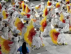 Tausende T&auml;nzer und Musiker traten bei der &laquo;Parade der Champions&raquo; bis in den fr&uuml;hen Sonntagmorgen auf. - &copy; Philipp Znidar/dpa