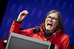 IG-Metall-Chefin Christiane Benner: «Ohne Industrie ist Deutschland ein armes Land.» - © Moritz Frankenberg/dpa