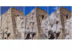 Mehrere Bauarbeiter wurden unter den Tr&uuml;mmern versch&uuml;ttet. - &copy; Domenico Stinellis/AP/dpa