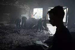 Israels Armee hat eigenen Angaben zufolge eine Zentrale von Terrororganisationen in der Stadt Gaza angegriffen. - &copy; Jehad Alshrafi/AP/dpa