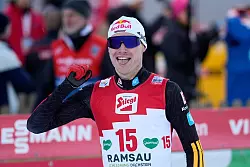 Kombinierer Vinzenz Geiger bedauert die Reduzierung der Quotenpl&auml;tze f&uuml;r Olympia. (Archivbild) - &copy; Matthias Schrader/AP/dpa