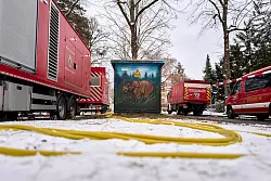 Die Berliner Feuerwehr erhielt Unterst&uuml;tzung aus NRW. - &copy; Michael Ukas/dpa