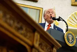 US-Präsident Trump drohte jüngst mit neuen Zöllen gegen China-Importe. (Archivbild) - © Alex Brandon/AP/dpa