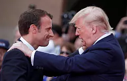 Trump und Macron planen am Rande der Notre-Dame-Eröffnung ein separates Treffen. (Archivbild). - © Ian Langsdon/POOL/dpa