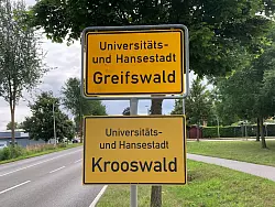 Hansestadt Kroos- und Greifswald. - © Stefan Sauer/dpa