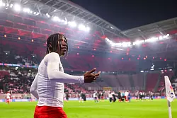 Nach dem Kurzeinsatz gegen Freiburg wird Yan Diomande gegen die Bayern wohl in der Startelf stehen. - &copy; Jan Woitas/dpa