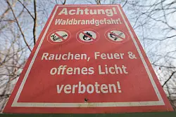 Auch die Waldbrandgefahr steigt durch die Trockenperiode. (Archivbild) - © Matthias Bein/dpa